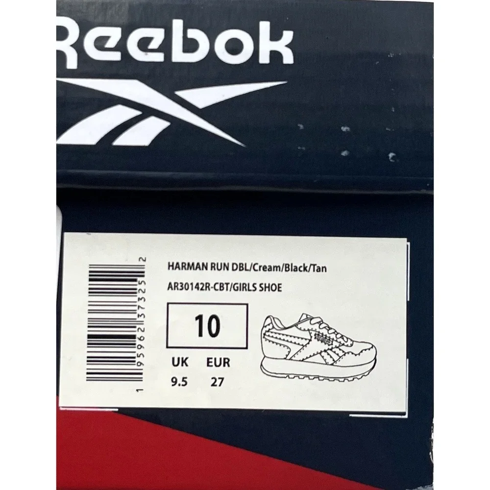 Reebok Harman Toddler Girls Slip-on Sneaker Size 10 Cream Black Tan Animal Print